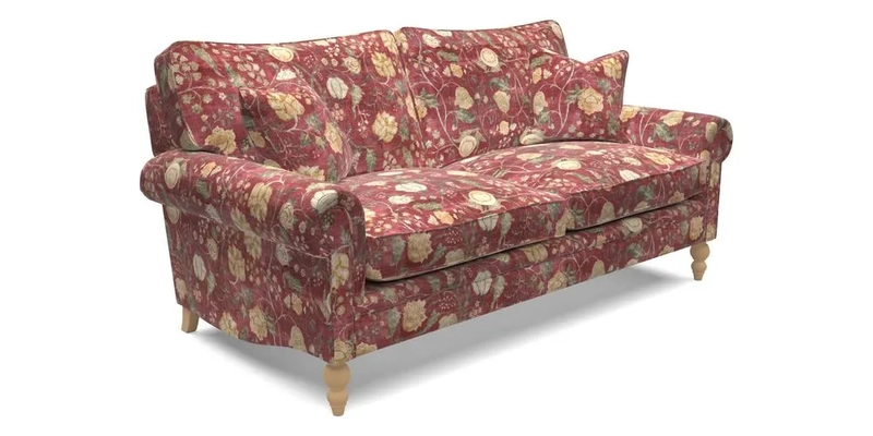 Aldingbourne 4 Seater Sofa in RHS Etta's Bouquet Alba Truffle