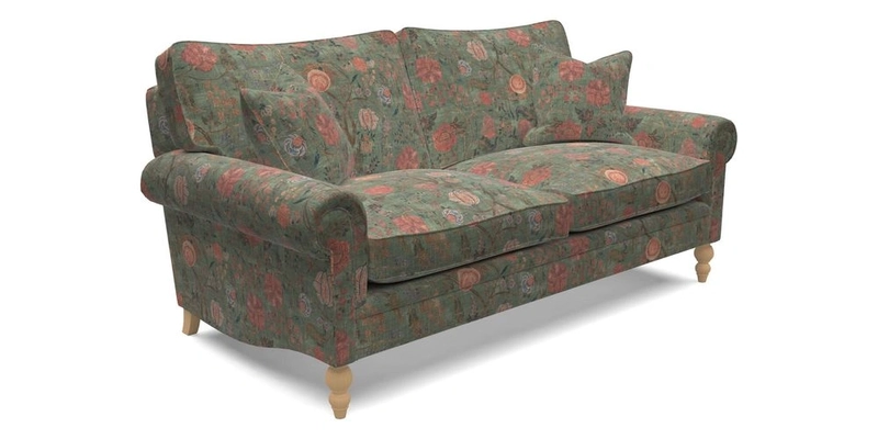 Aldingbourne 4 Seater Sofa in RHS Etta's Bouquet Alba Truffle