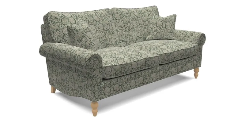 Aldingbourne 4 Seater Sofa in RHS Etta's Bouquet Alba Truffle