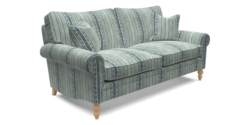 Aldingbourne 4 Seater Sofa in RHS Etta's Bouquet Alba Truffle