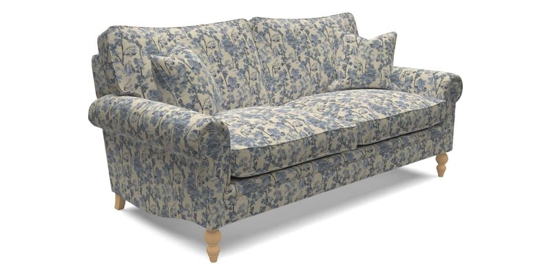 Aldingbourne 3 seater sofa in Grain Sack Stripe Linen Red