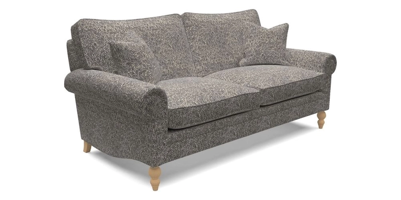 Aldingbourne 4 Seater Sofa in RHS Etta's Bouquet Alba Truffle