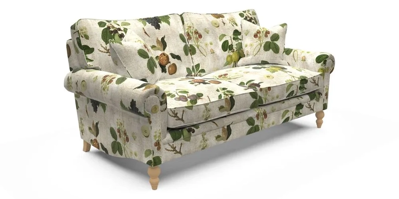 Aldingbourne 4 Seater Sofa in RHS Etta's Bouquet Alba Truffle