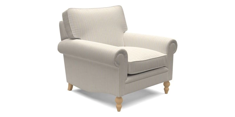 Aldingbourne Chair in Grain Sack Stripe Linen Red