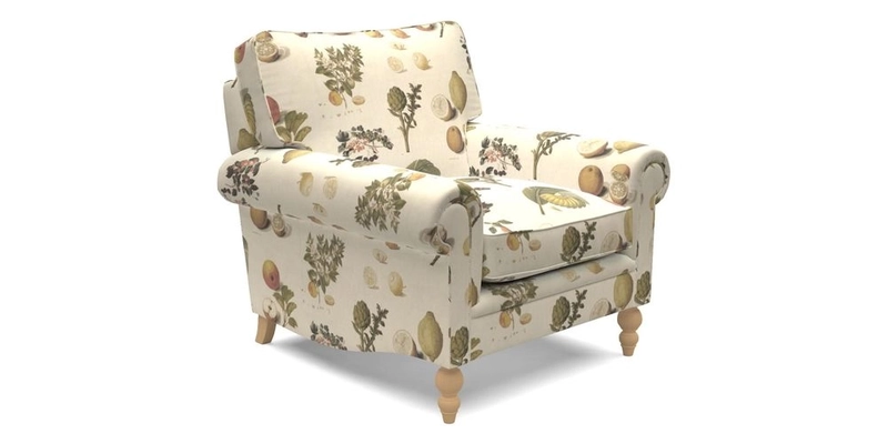 Aldingbourne Chair in Grain Sack Stripe Linen Red