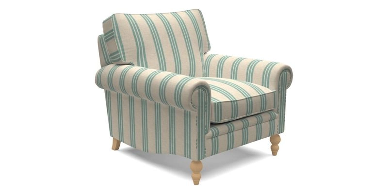 Aldingbourne Chair in Grain Sack Stripe Linen Red