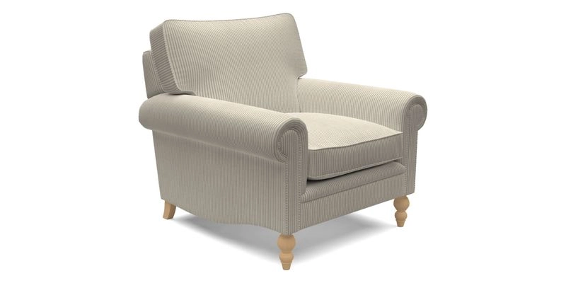 Aldingbourne Chair in Grain Sack Stripe Linen Red