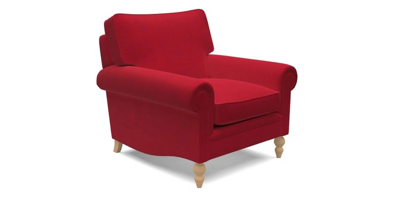 Aldingbourne Chair in Grain Sack Stripe Linen Red