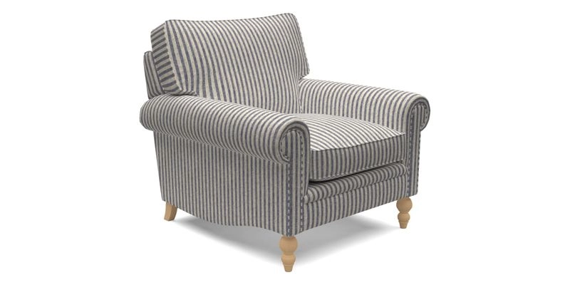 Aldingbourne Chair in Grain Sack Stripe Linen Red