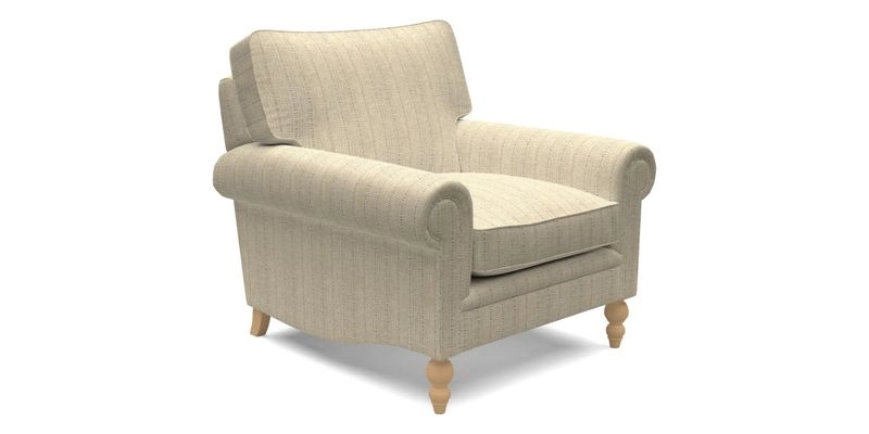 Aldingbourne Chair in Grain Sack Stripe Linen Red