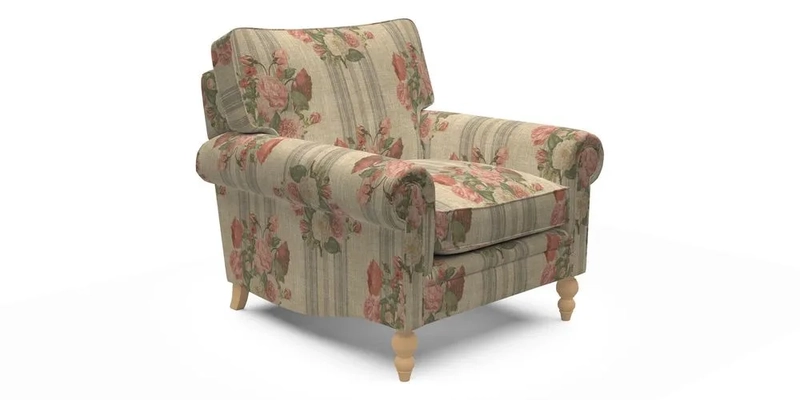 Aldingbourne Chair in Grain Sack Stripe Linen Red