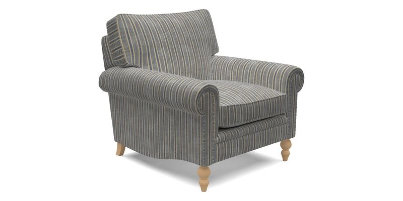 Aldingbourne Chair in Grain Sack Stripe Linen Red