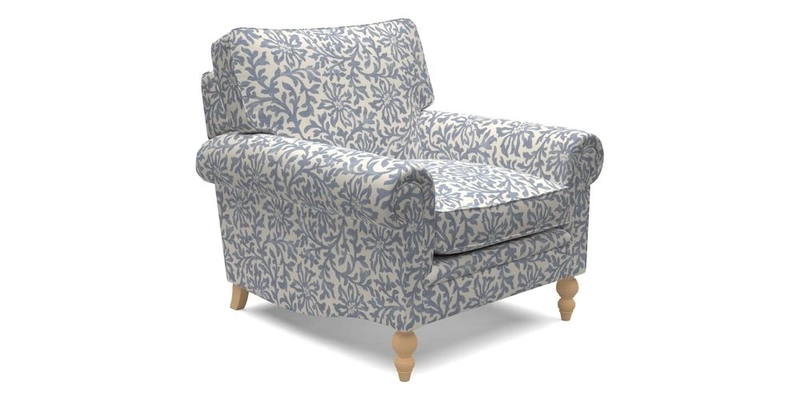 Aldingbourne Chair in Grain Sack Stripe Linen Red