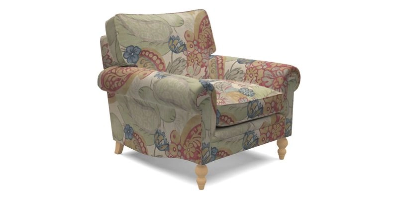 Aldingbourne Chair in Grain Sack Stripe Linen Red