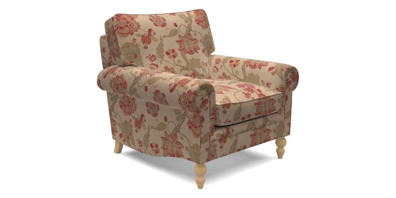 Aldingbourne Chair in Grain Sack Stripe Linen Red