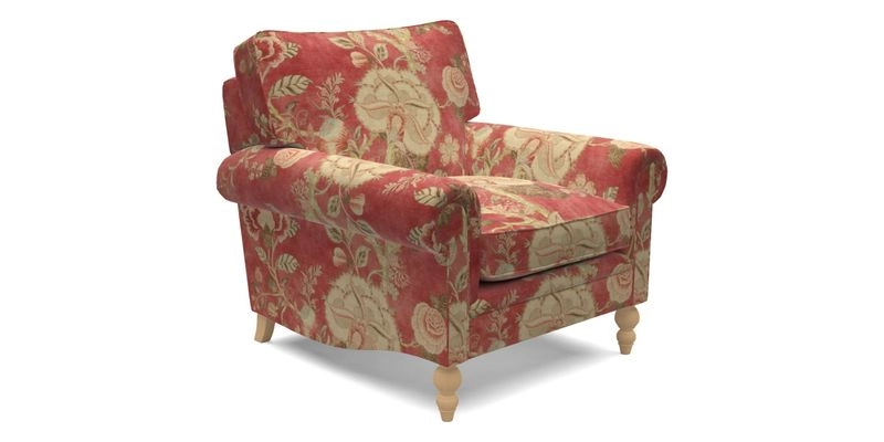 Aldingbourne Chair in Grain Sack Stripe Linen Red