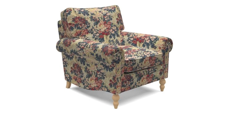 Aldingbourne Chair in Grain Sack Stripe Linen Red