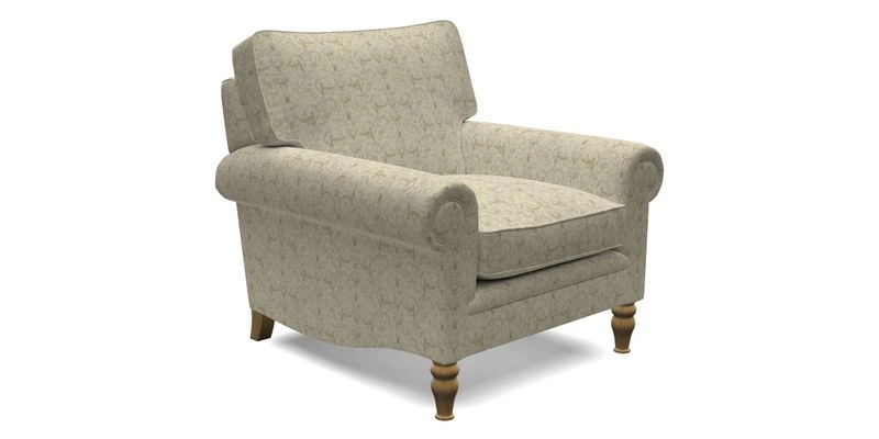 Aldingbourne Chair in Grain Sack Stripe Linen Red