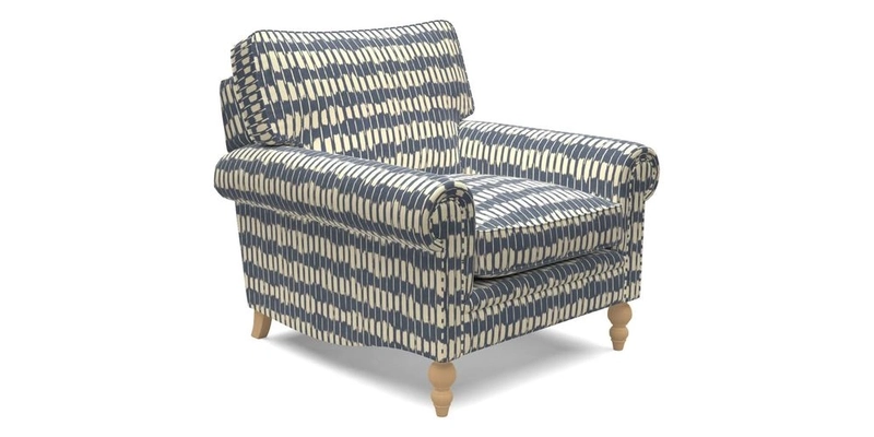 Aldingbourne Chair in Grain Sack Stripe Linen Red