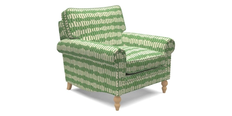 Aldingbourne Chair in Grain Sack Stripe Linen Red