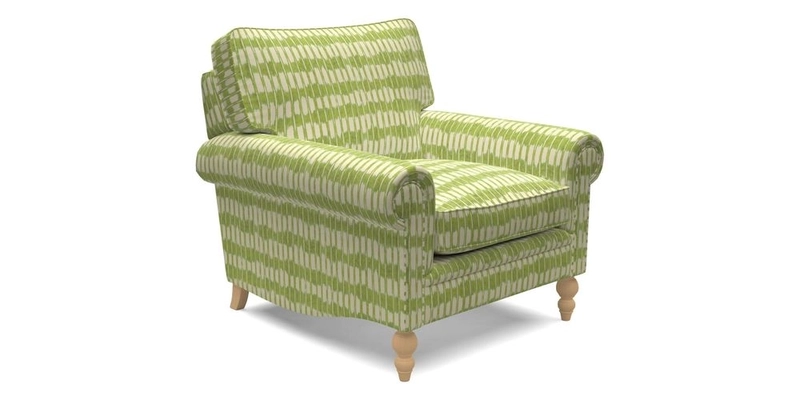 Aldingbourne Chair in Grain Sack Stripe Linen Red