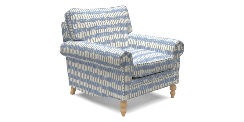 Aldingbourne Chair in Grain Sack Stripe Linen Red