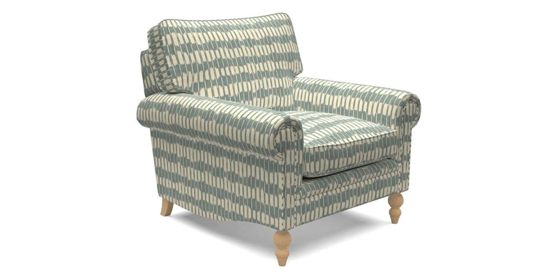 Aldingbourne Chair in Grain Sack Stripe Linen Red