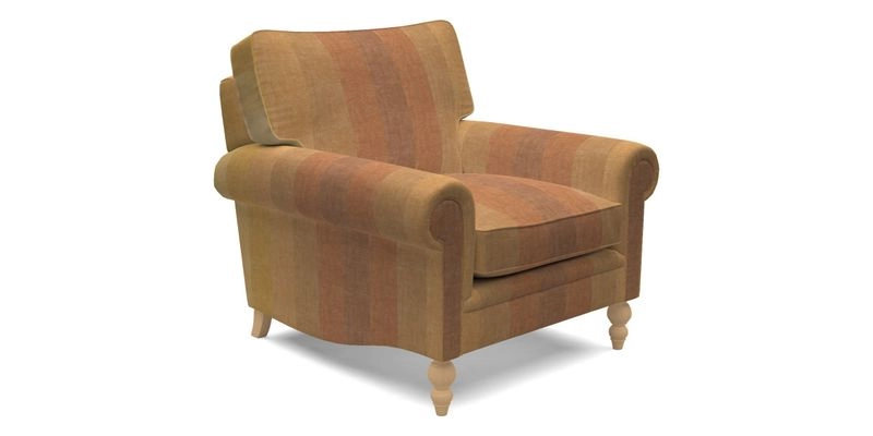 Aldingbourne Chair in Grain Sack Stripe Linen Red