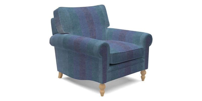 Aldingbourne Chair in Grain Sack Stripe Linen Red