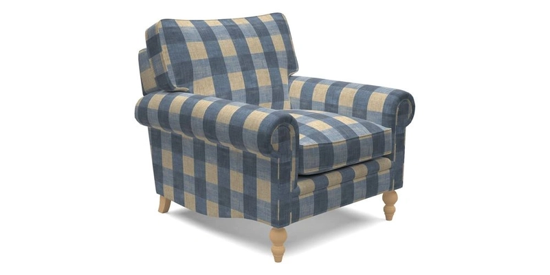 Aldingbourne Chair in Grain Sack Stripe Linen Red