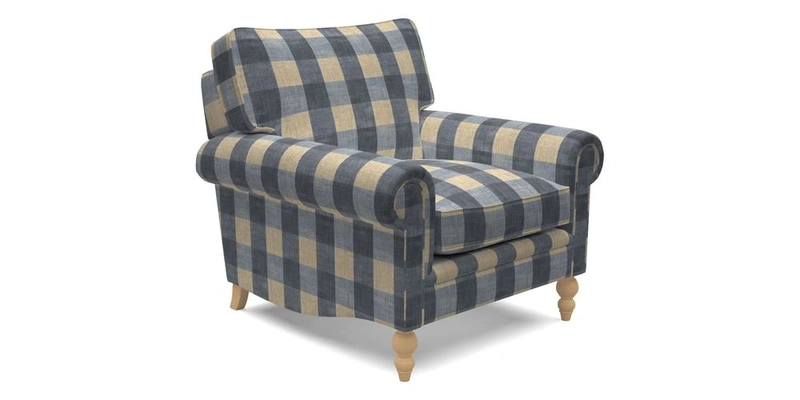 Aldingbourne Chair in Grain Sack Stripe Linen Red