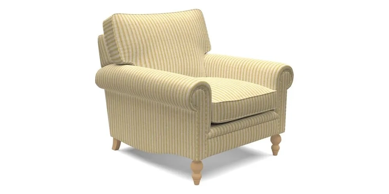 Aldingbourne Chair in Grain Sack Stripe Linen Red