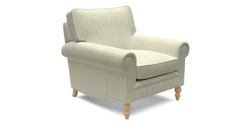 Aldingbourne Chair in Grain Sack Stripe Linen Red