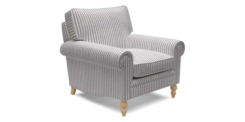 Aldingbourne Chair in Grain Sack Stripe Linen Red