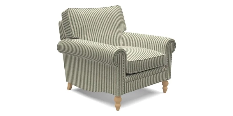 Aldingbourne Chair in Grain Sack Stripe Linen Red