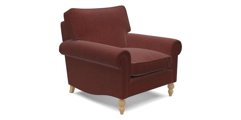 Aldingbourne Chair in Grain Sack Stripe Linen Red