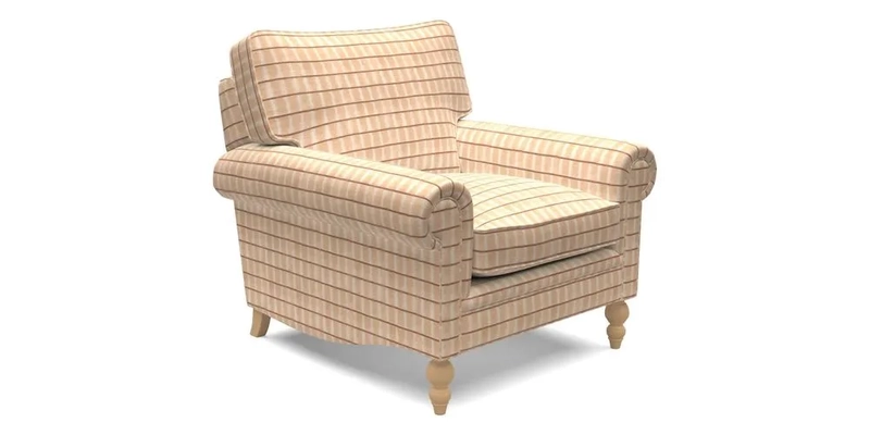 Aldingbourne Chair in Grain Sack Stripe Linen Red