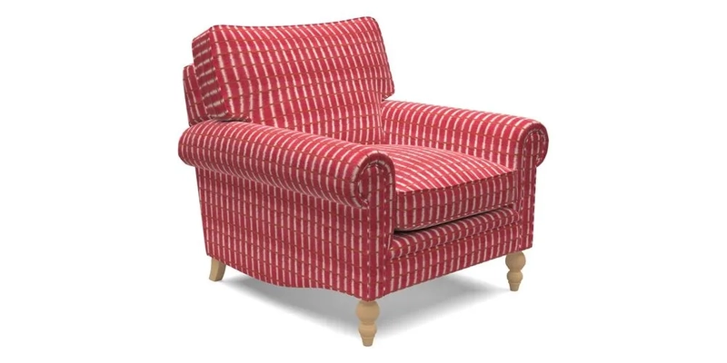 Aldingbourne Chair in Grain Sack Stripe Linen Red