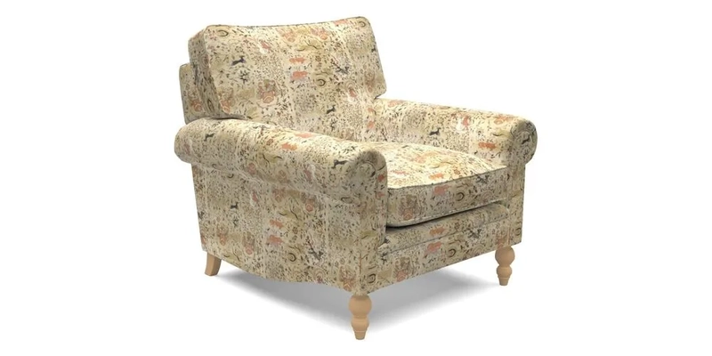 Aldingbourne Chair in Grain Sack Stripe Linen Red