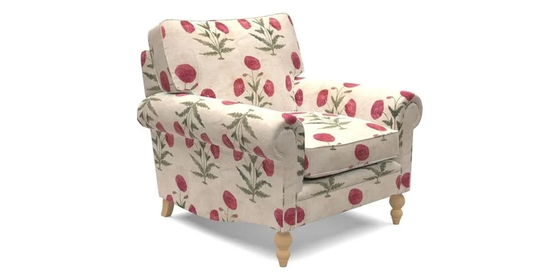 Aldingbourne Chair in Grain Sack Stripe Linen Red