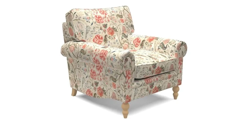 Aldingbourne Chair in Grain Sack Stripe Linen Red