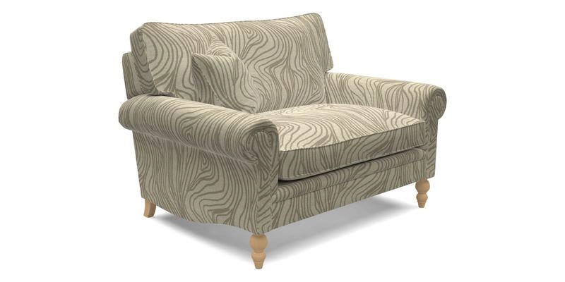 Aldingbourne 3 seater sofa in Grain Sack Stripe Linen Red