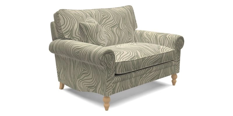 Aldingbourne 3 seater sofa in Grain Sack Stripe Linen Red