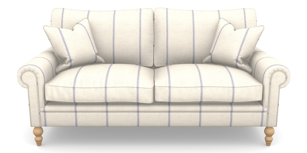 Product photograph of Aldingbourne 3 Seater Sofa In Grain Sack Stripe - Blue from Sofas and Stuff Limited