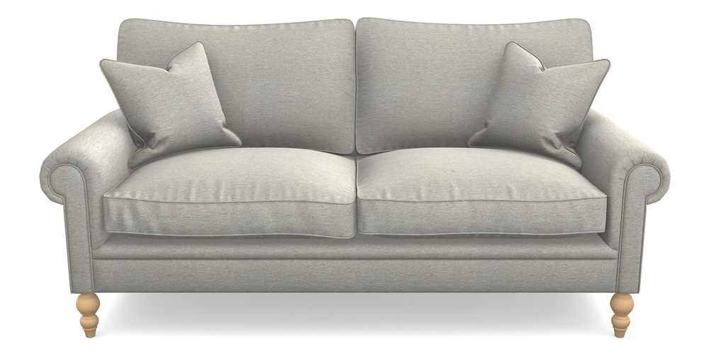 Product photograph of Aldingbourne 3 Seater Sofa In Textured Velvet - Silver from Sofas and Stuff Limited