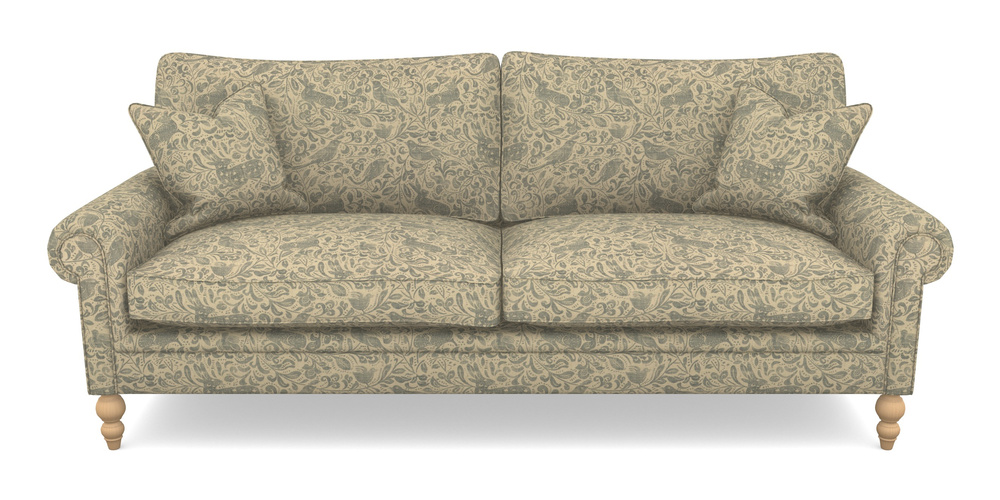 Product photograph of Aldingbourne 4 Seater Sofa In V A Drawn From Nature - Bird And Rabbit - Duck Egg from Sofas and Stuff Limited