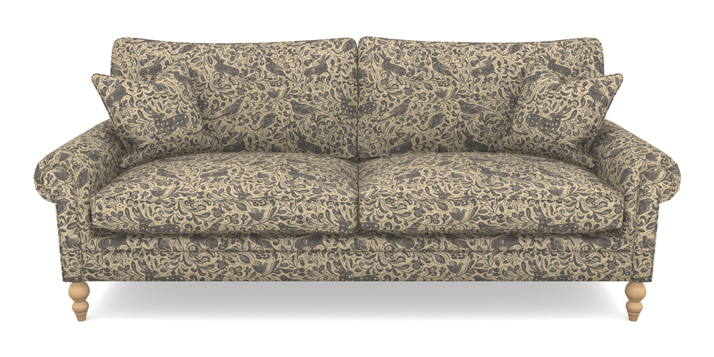 Product photograph of Aldingbourne 4 Seater Sofa In V A Drawn From Nature - Bird And Rabbit - Navy from Sofas and Stuff Limited
