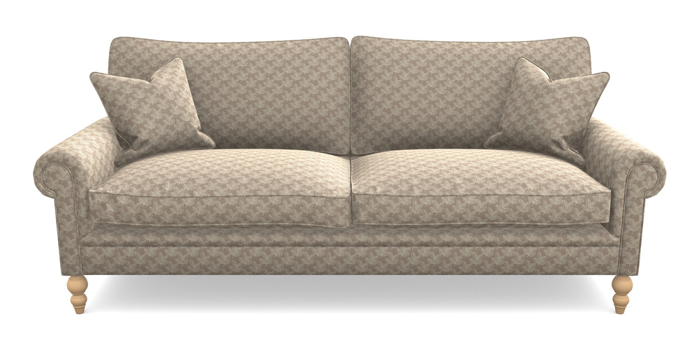 Product photograph of Aldingbourne 4 Seater Sofa In Cloth 21 - Decorative Leaf - Beech from Sofas and Stuff Limited