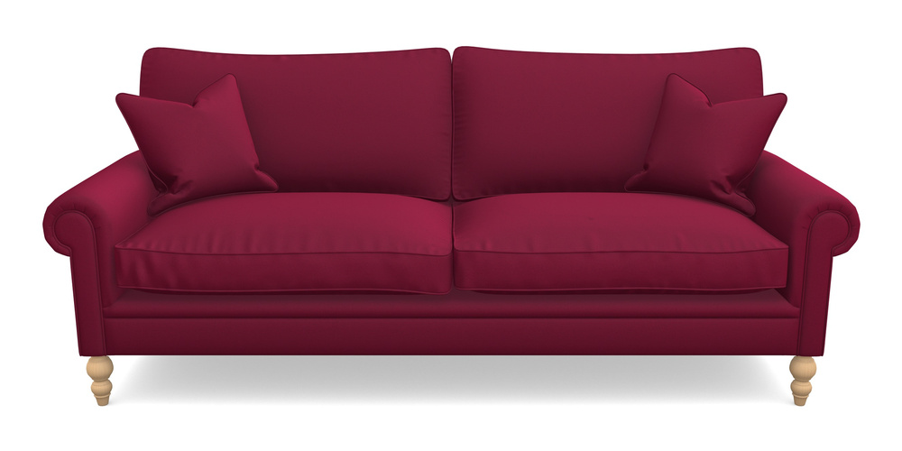 Product photograph of Aldingbourne 4 Seater Sofa In Clever Glossy Velvet - Chianti from Sofas and Stuff Limited