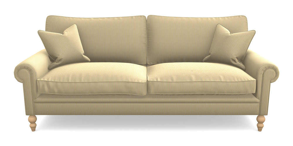 Product photograph of Aldingbourne 4 Seater Sofa In Cloth 21 - Simple Stripe - Canary from Sofas and Stuff Limited